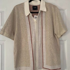 abercrombie & fitch woven button-up